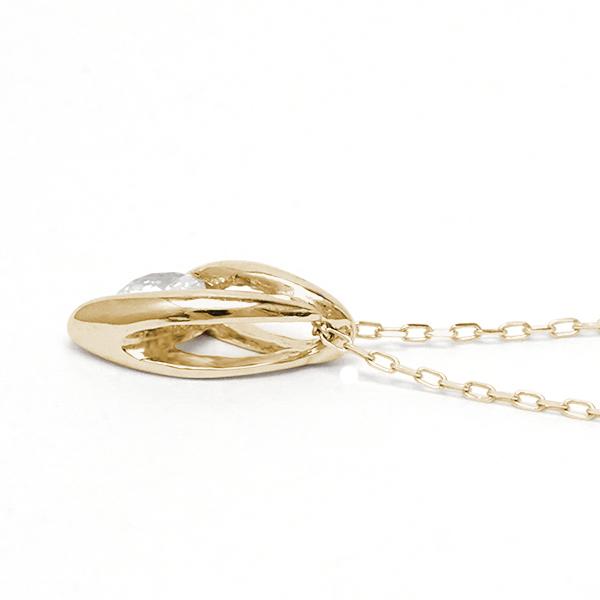 ネックレス ダイヤモンドネックレス 一粒ダイヤ 0.10ct k18 18金 18k イエローゴールド ペンダントトップ チェーン付き レディース 送料無料 カジュアル puの画像