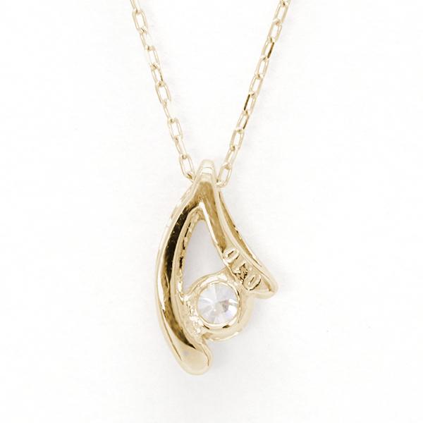 ネックレス ダイヤモンドネックレス 一粒ダイヤ 0.10ct k10 10金 10k