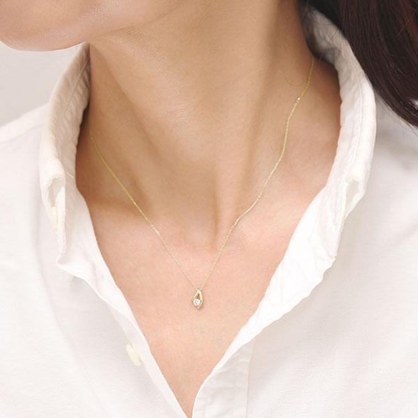 ネックレス ダイヤモンドネックレス 一粒ダイヤ 0.10ct k10 10金 10k
