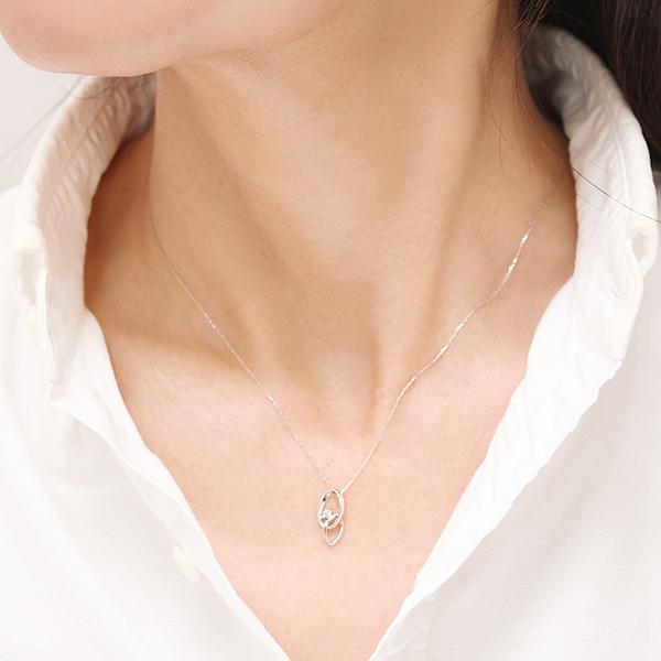 ダイヤモンド ネックレス 一粒ダイヤ 0.03ct プラチナ レディース 