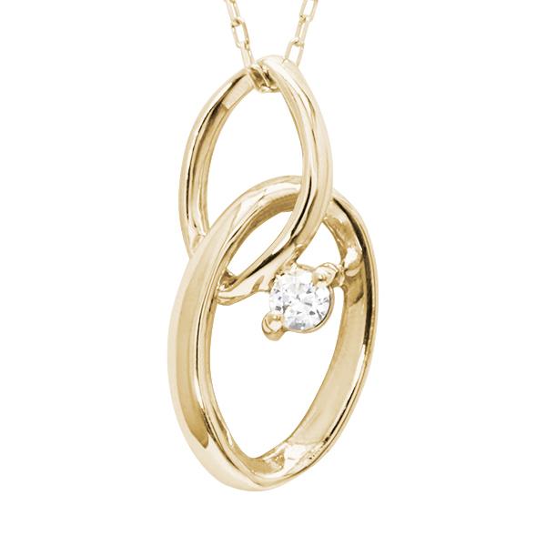 一粒ダイヤモンド ネックレス 18金 ダイヤモンド ネックレス 一粒ダイヤ 0.03ct k18 18k 18金 イエロー