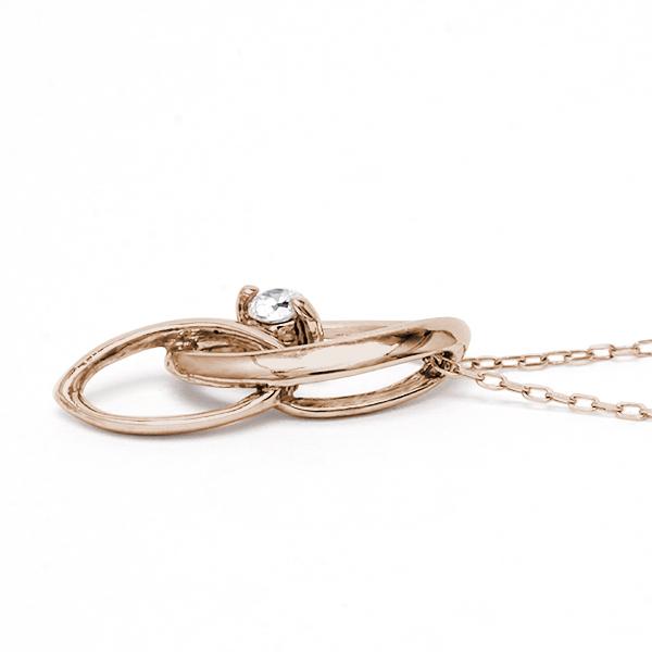 ダイヤモンド ネックレス 一粒ダイヤ 0.03ct k10 10k 10金 ピンクゴールド レディース ペンダントトップ 送料無料 カジュアル 普段使い プレゼント ギフト puの画像