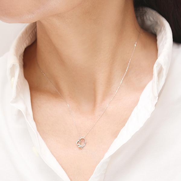 ダイヤモンド ハート ネックレス ダイヤモンドネックレス ハートネックレス ダイヤ 0.03ct プラチナ レディース 送料無料 カジュアル プレゼント ギフト puの画像
