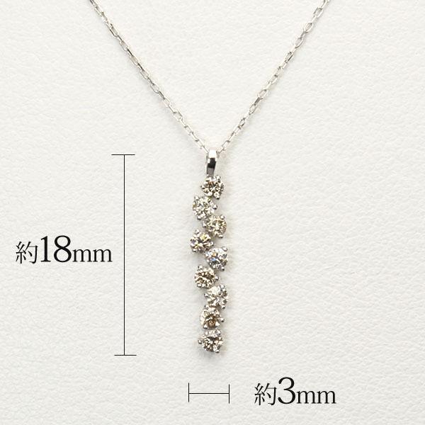 ネックレス ダイヤモンド ダイヤネックレス ペンダントトップ k18 18k 18金 ホワイトゴールド 4月誕生石 レディース 送料無料 プレゼント ギフト 自分買い puの画像