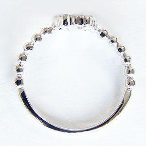 ホースシュー 馬蹄 ダイヤモンドリング ピンキーリング ホワイトゴールド ダイヤモンド0.18ct 指輪 ラッキーモチーフ 送料無料 プレゼント ギフト puの画像