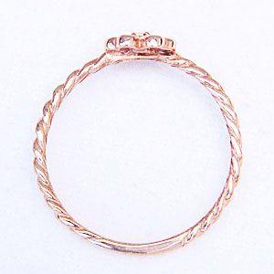 クローバー ダイヤモンドリング k18 ピンクゴールド 四つ葉の