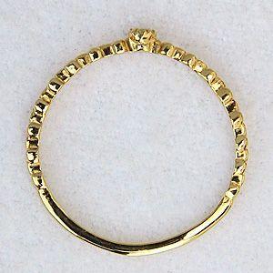 ダイヤモンドリング ピンキーリング k10 ゴールド 10金 ダイヤ0.01ct 指輪 ファランジリング ミディリング 間接リング 送料無料 プレゼント ギフト 自分買い puの画像