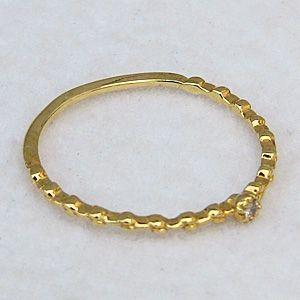 ダイヤモンドリング ピンキーリング k10 ゴールド 10金 ダイヤ0.01ct 指輪 ファランジリング ミディリング 間接リング 送料無料 プレゼント ギフト 自分買い puの画像