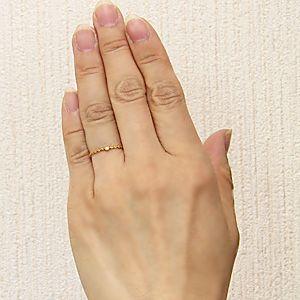 ダイヤモンドリング ピンキー k18 ゴールド ダイヤ0.01ct 一粒 指輪 送料無料 ジュエリー カジュアル 人気 プレゼント ギフト ご褒美 自分買い puの画像