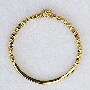 ダイヤモンドリング ピンキー k18 ゴールド ダイヤ0.01ct 一粒 指輪 送料無料 ジュエリー カジュアル 人気 プレゼント ギフト ご褒美 自分買い puの画像