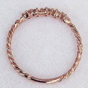 k18 ダイヤモンド リング ピンクゴールドリング 指輪 0.16ct ダイヤモンド 送料無料 ジュエリー 人気 プレゼント ギフト ご褒美 自分買い puの画像