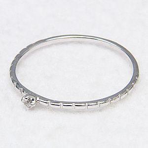 ピンキーリング ダイヤモンドリング 一粒 ダイヤモンド 0.01ct プラチナ 指輪 ミディリング ファランジリング 送料無料 プレゼント ギフト 自分買い puの画像