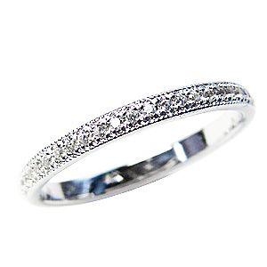 フルエタニティーリング ダイヤモンド ピンキーリング ホワイトゴールド 結婚指輪 k18 送料無料 ジュエリー プレゼント ギフト ご褒美 自分買い pu
