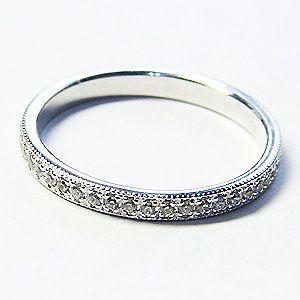 フルエタニティーリング ダイヤモンド ピンキーリング ホワイトゴールド 結婚指輪 k18 送料無料 ジュエリー プレゼント ギフト ご褒美 自分買い pu_3
