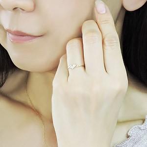 ダイヤモンドリング ハートリング ピンキーリング ダイヤモンド指輪 ダイヤモンド 0.06ct ハート k18 ゴールド 18金 送料無料 プレゼント ギフト 自分買い puの画像