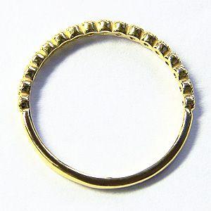 ハーフエタニティーリング 結婚指輪 ダイヤモンド リング 0.08ct k18 ゴールド 送料無料 ジュエリー プレゼント ギフト ご褒美 自分買い puの画像