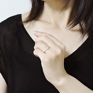 k18 ダイヤモンド リング ピンキー スター 星 ダイヤ 指輪 18k 18金 イエローゴールド 送料無料 プレゼント ギフト puの画像