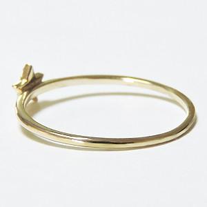 k18 ダイヤモンド リング ピンキー スター 星 ダイヤ 指輪 18k 18金 イエローゴールド 送料無料 プレゼント ギフト puの画像