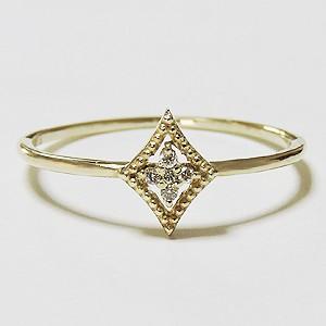 ピンキーリング ダイヤモンドリング ダイヤリング ダイヤモンド指輪 ダイヤモンド 0.02ct k18 ゴールド 18金 送料無料 プレゼント ギフト ご褒美 自分買い puの画像