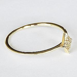 ダイヤモンドリング ピンキーリング ダイヤリング ダイヤモンド指輪 ダイヤモンド 0.05ct k18 ゴールド 18金 送料無料 プレゼント ギフト ご褒美 自分買い puの画像