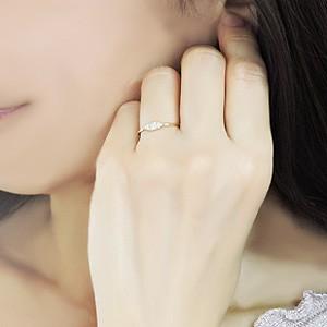 ダイヤモンドリング ピンキーリング ダイヤリング ダイヤモンド指輪 ダイヤモンド 0.06ct k18 ゴールド 18金 送料無料 プレゼント ギフト ご褒美 自分買い puの画像
