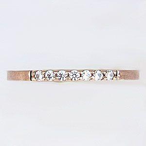 ピンキーリング ダイヤモンド リング 指輪 リング ピンクゴールド k18 ダイヤモンド 0.07ct 送料無料 ジュエリー プレゼント ギフト ご褒美 自分買い puの画像