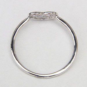 ハートリング ダイヤモンドリング ピンキーリング ダイヤモンド 一粒 指輪 ダイヤモンド 0.01ct プラチナ pt900 送料無料 プレゼント ご褒美 自分買い puの画像