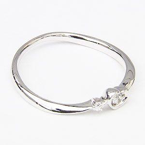 ハートリング ダイヤモンドリング ピンキーリング ダイヤモンド指輪 ダイヤモンド 0.03ct ハートモチーフ 送料無料 プレゼント ギフト ご褒美 自分買い puの画像