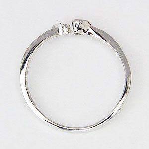 ハートリング ダイヤモンドリング ピンキーリング ダイヤモンド指輪 ダイヤモンド 0.03ct ハートモチーフ 送料無料 プレゼント ギフト ご褒美 自分買い puの画像
