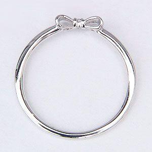 ダイヤモンドリング ピンキーリング リボンモチーフ ダイヤモンド指輪 ダイヤモンド 0.01ct 送料無料 人気 プレゼント ギフト ご褒美 自分買い puの画像