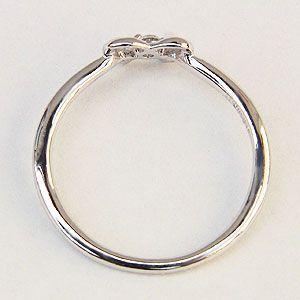 リング ダイヤモンドリング ピンキーリング リボンモチーフ プラチナ 指輪 ダイヤモンド 0.03ct 保証書付き 4月誕生石 送料無料 プレゼント ギフト puの画像