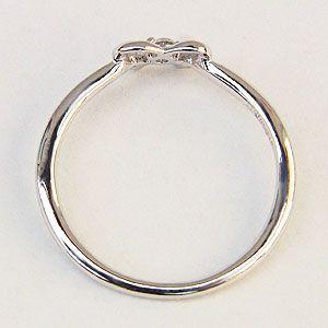 ダイヤモンドリング ピンキーリング リボンモチーフ ダイヤモンド指輪 ダイヤモンド 0.03ct 送料無料 人気 プレゼント ギフト ご褒美 自分買い puの画像