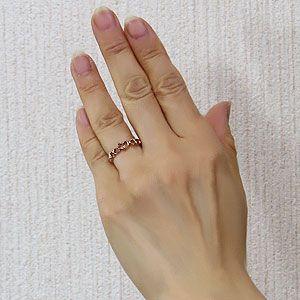 ハートリング ダイヤモンドリング 指輪 ハートモチーフ ピンク