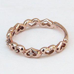 ハートリング ダイヤモンドリング 指輪 ハートモチーフ ピンクゴールド k10 ダイヤモンド 0.03ct 送料無料 人気 プレゼント ギフト ご褒美 自分買い puの画像
