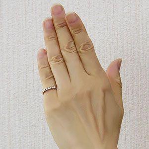ピンキーリング ダイヤモンドリング ハーフエタニティリング 指輪