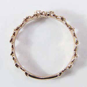 ハートリング ダイヤモンドリング 指輪 ハートモチーフ ピンクゴールド