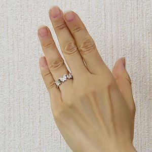 バタフライ ダイヤモンド リング 指輪 蝶々モチーフ プラチナ 0.09ct 