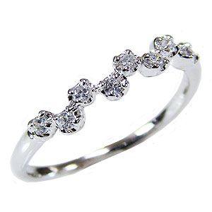 ダイヤモンドリング ダイヤモンド 8石 ダイヤ 0.13ct ホワイト