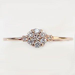 ダイヤモンドリング ダイヤ 指輪 ピンクゴールド k10 ダイヤモンド 0.12ct 送料無料 ジュエリー 人気 プレゼント ギフト ご褒美 自分買い puの画像