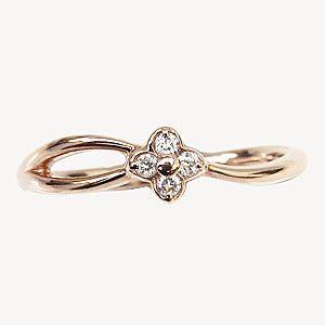 フラワー ダイヤモンド リング 0.05ct 4月誕生石 k10 ピンクゴールド 指輪 花 送料無料 ジュエリー 人気 プレゼント ギフト ご褒美 自分買い puの画像
