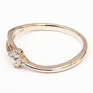フラワー ダイヤモンド リング 0.05ct 4月誕生石 k10 ピンクゴールド 指輪 花 送料無料 ジュエリー 人気 プレゼント ギフト ご褒美 自分買い puの画像