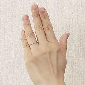 ハートモチーフ 一粒 ダイヤモンド 0.006ct リング プラチナ ダイヤ指輪 4月誕生石 送料無料 ジュエリー プレゼント ギフト ご褒美 自分買い puの画像