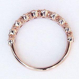 ピンクトルマリンリング エタニティリング ピンキーリング ハーフ