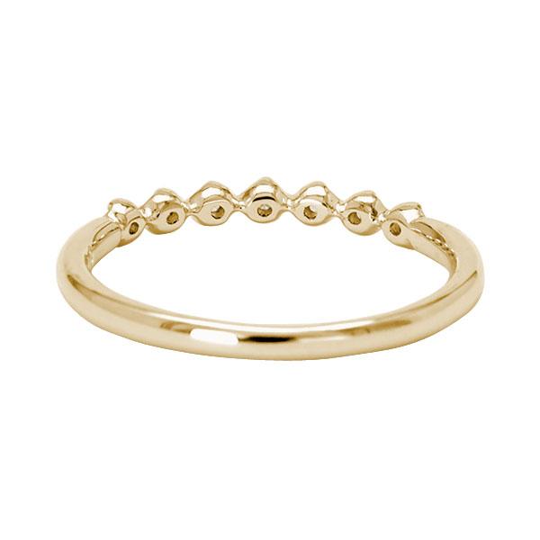 k18 ダイヤモンド リング エタニティリング ダイヤ ハーフエタニティ 18k 18金 イエローゴールド レディース 送料無料 カジュアル 普段使い 4月誕生石 puの画像