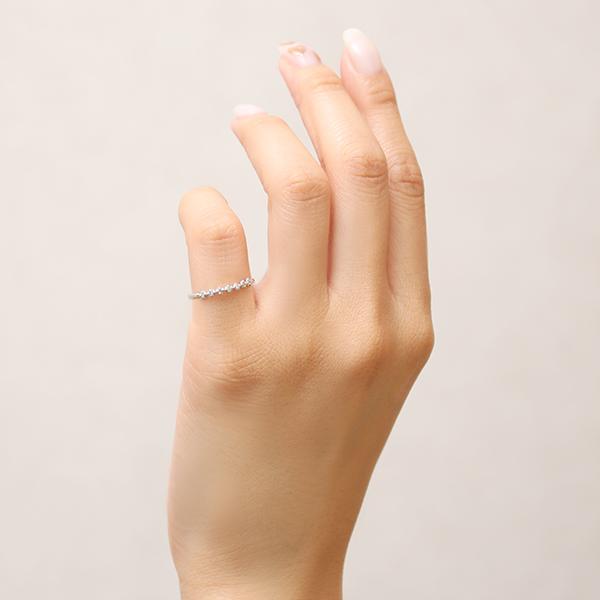 ダイヤモンド　ハーフエタニティ　10kホワイトゴールドリング ダイヤモンドリング ダイヤモンド リング 指輪 ハーフエタニティ