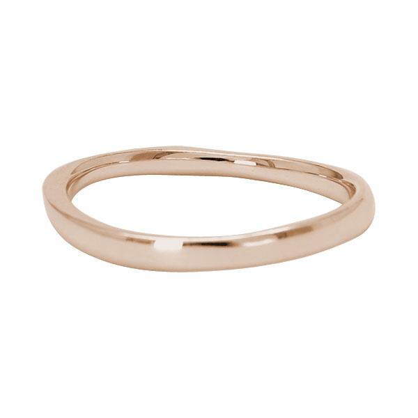 k18 ダイヤモンド リング 指輪 ダイヤリング シンプル ウェーブ 18k 18金 ピンクゴールド レディース 送料無料 カジュアル 普段使い 4月誕生石 ギフト puの画像