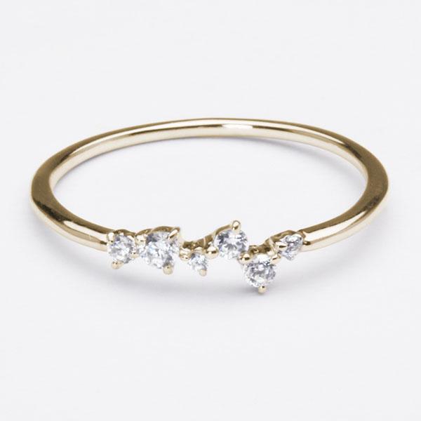 イエローゴールド k18 18k 18金 ダイヤモンド リング 指輪 ダイヤ 0.10ct レディース カジュアル 普段使い 4月誕生石 プレゼント ギフト ジュエリー puの画像