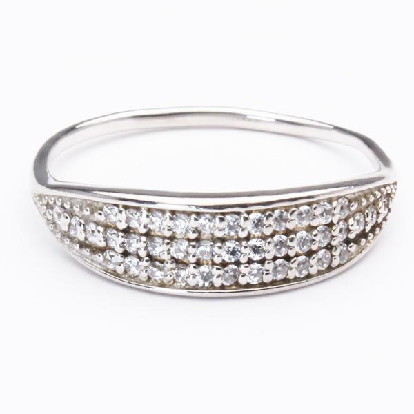 ダイヤモンド パヴェリング ダイヤリング 指輪 0.19ct ホワイトゴールド k10 10k 10金 レディース 4月誕生石 カジュアル プレゼント ギフト ジュエリー puの画像