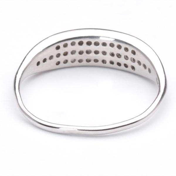 ダイヤモンド パヴェリング ダイヤリング 指輪 0.19ct ホワイトゴールド k10 10k 10金 レディース 4月誕生石 カジュアル プレゼント ギフト ジュエリー puの画像