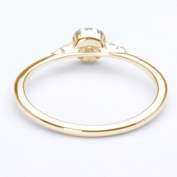 ダイヤモンド リング イエローゴールド k18 18k 18金 指輪 ダイヤ 0.15ct レディース カジュアル 普段使い 4月誕生石 プレゼント ギフト ジュエリー puの画像